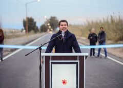 Orrego inauguró una repavimentación clave para Angaco y San Martín y anunció nuevos asfaltos