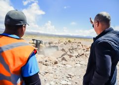 El vicegobernador Fabián Martín recorrió las obras de defensa hídrica en Barreal