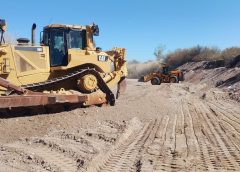 Avanzan los trabajos sobre el río Yakin en el departamento Albardón